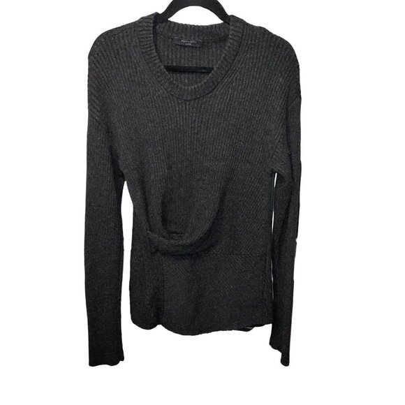 ALLSAINTS Krista Wool & Cashmere-Blend Black Sweater sz. Large - Picture 2 of 9